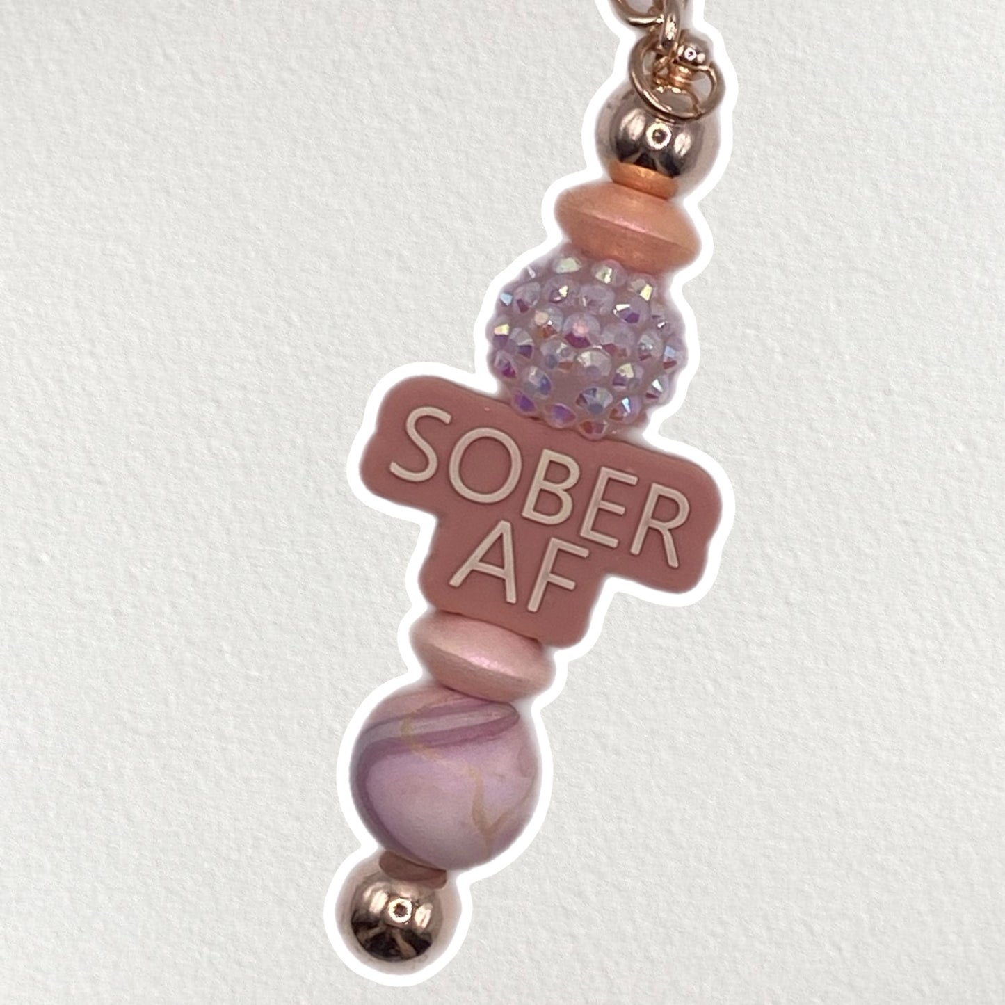 Sober AF Keychain