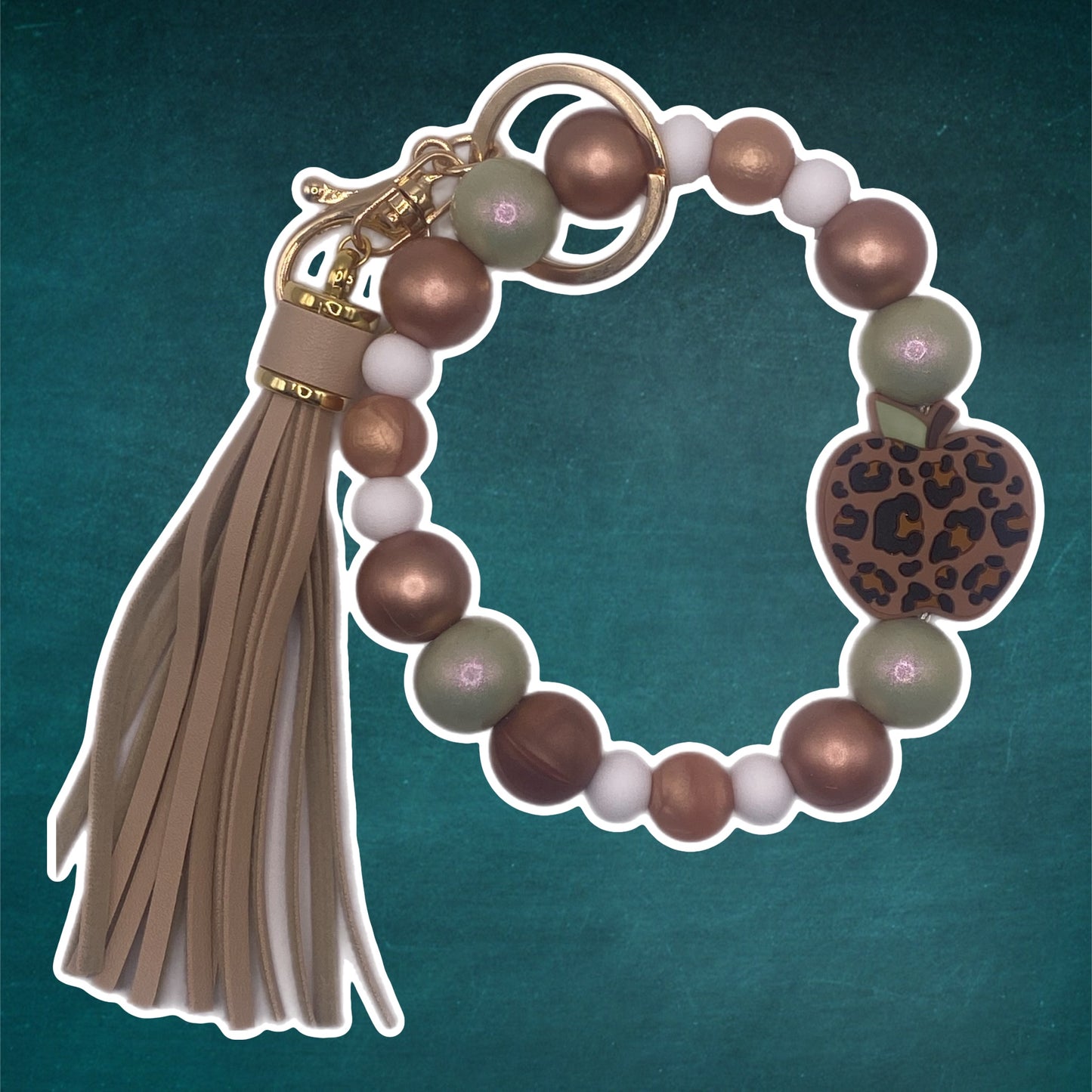 Apple for Teacher Wristlet