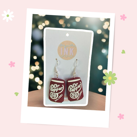 Dr. Pepper Earrings